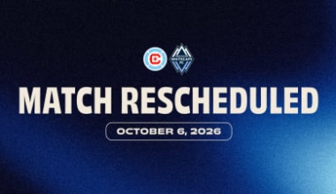 Vancouver Whitecaps FC MLS regular season match at Chicago Fire FC rescheduled due to poor air quality conditions