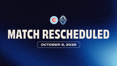 Vancouver Whitecaps FC MLS regular season match at Chicago Fire FC rescheduled due to poor air quality conditions