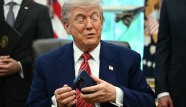 US President Donald Trump speaks after signing executive orders in the Oval Office of the White House in Washington, DC, on May 23, 2025.