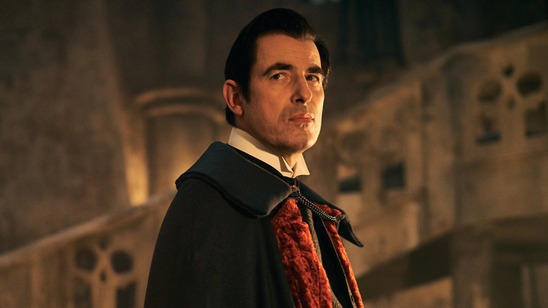 Claes Bang as Count Dracula scowling in Dracula 2020.