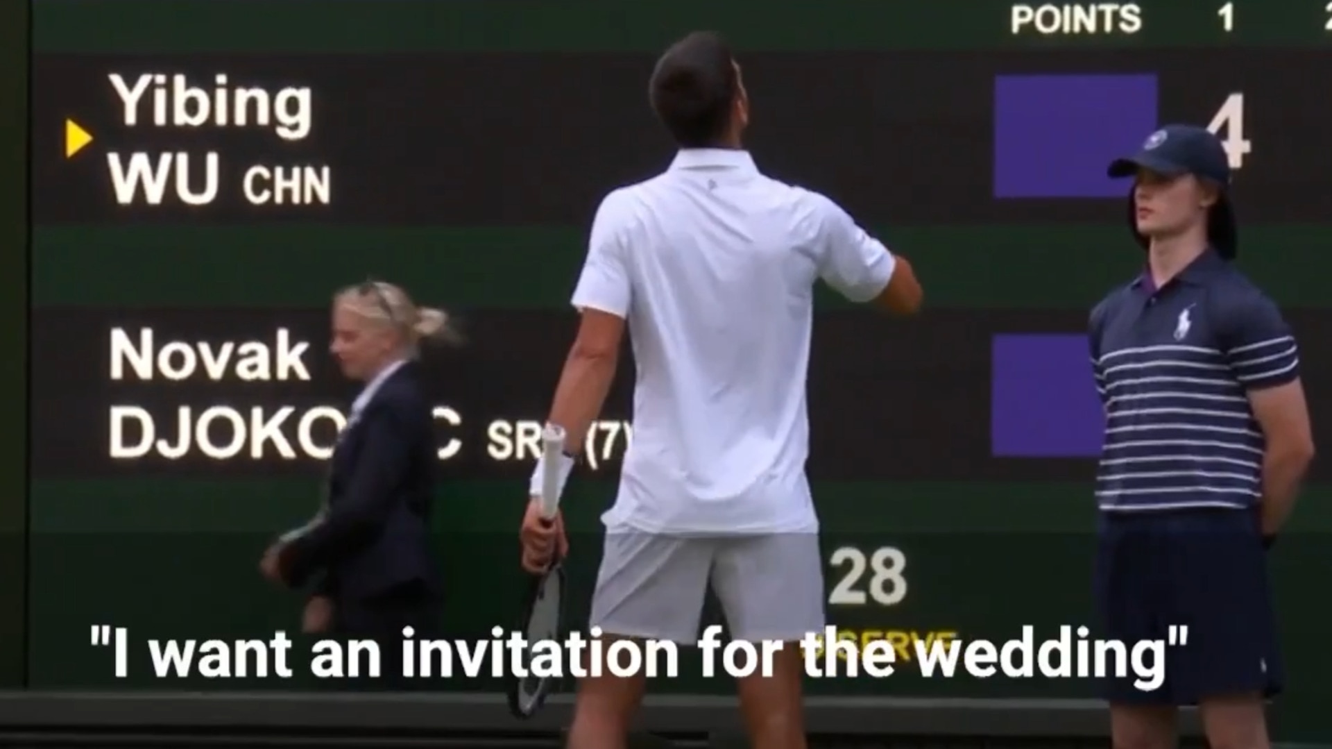 Novak Djokovic delivers brilliant on-court response to Wimbledon proposal