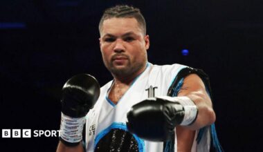 Joe Joyce celebrates victory over Kash Ali in March 2024