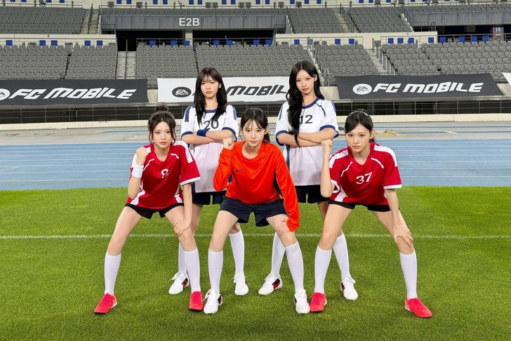 K-pop girl group RESCENE poses for a promotional photo for FC Mobile in this picture uploaded to social media, June 4. Captured from RESCENE's X