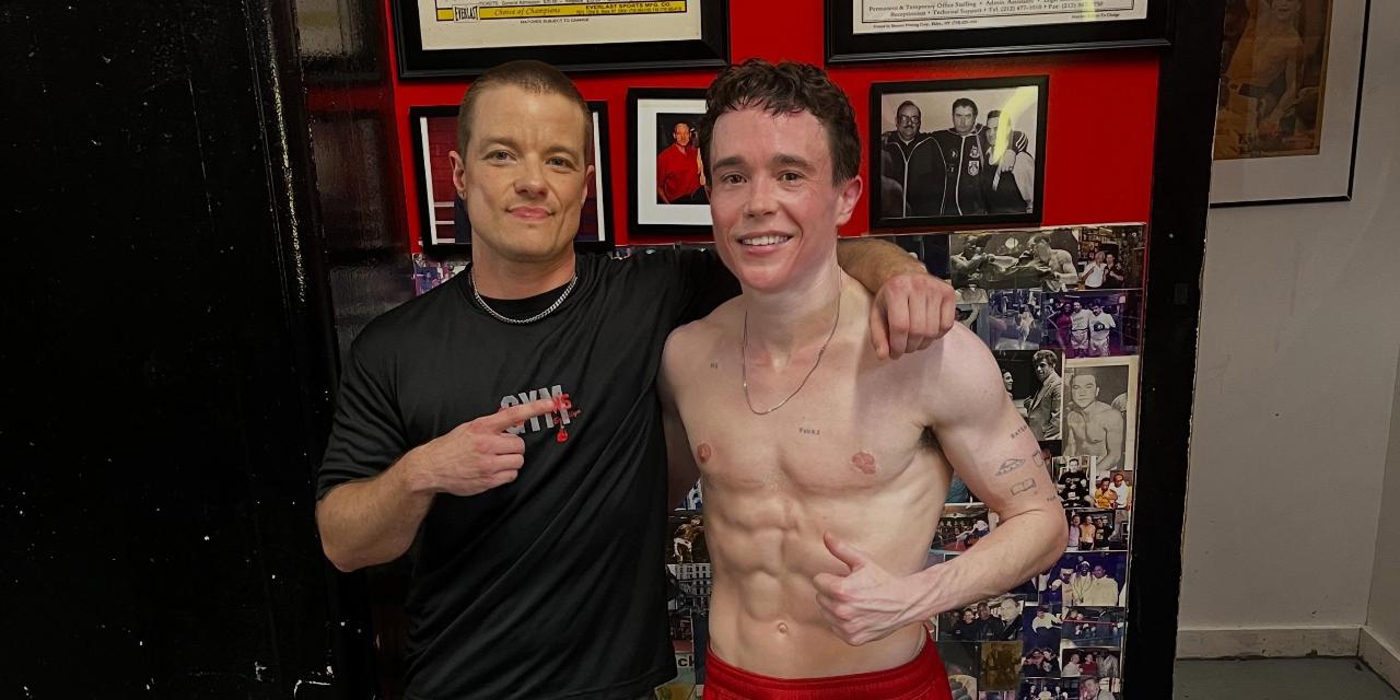 Elliot Page flexes ripped body as he undergoes boxing training