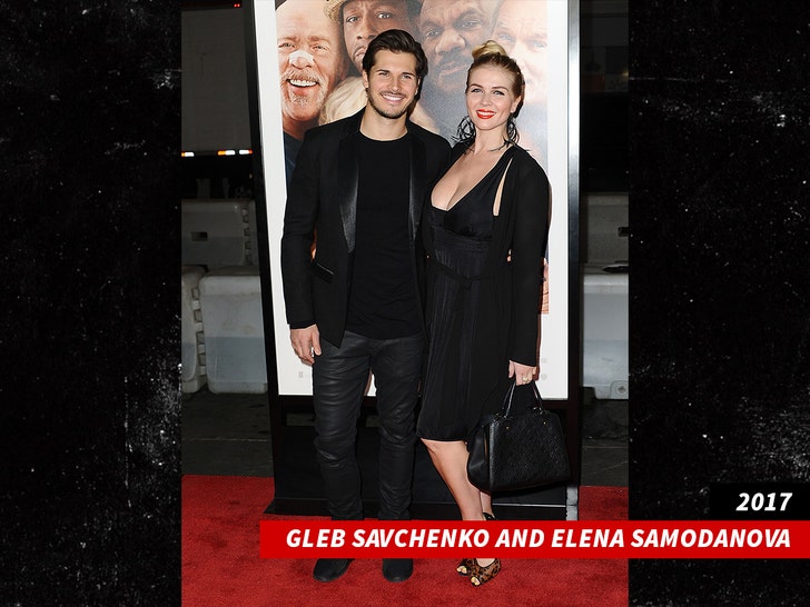 Gleb Savchenko and wife Elena Samodanova 2017 getty 1