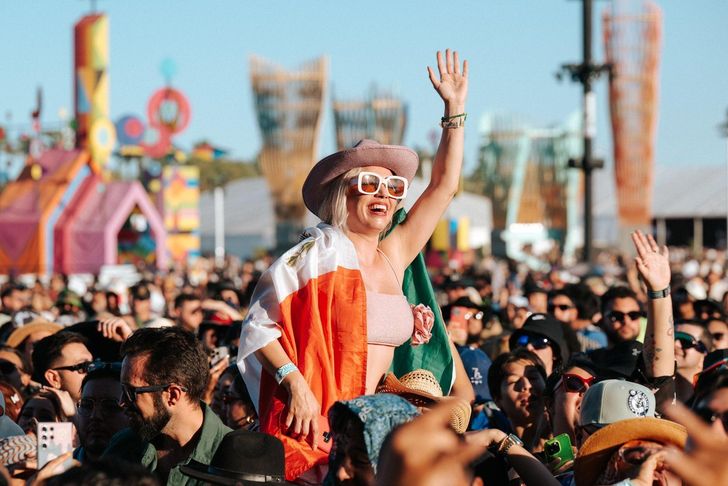 A fan enjoys the Coachella Valley Music and Arts Festival in Indio, Calif., in April. Captured from Coachella's official X account