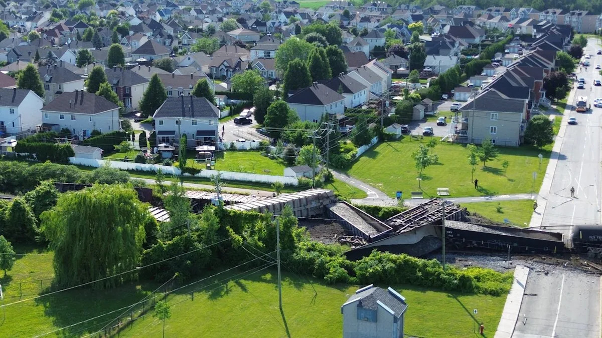 Train derails northeast of Montreal, police say no injuries