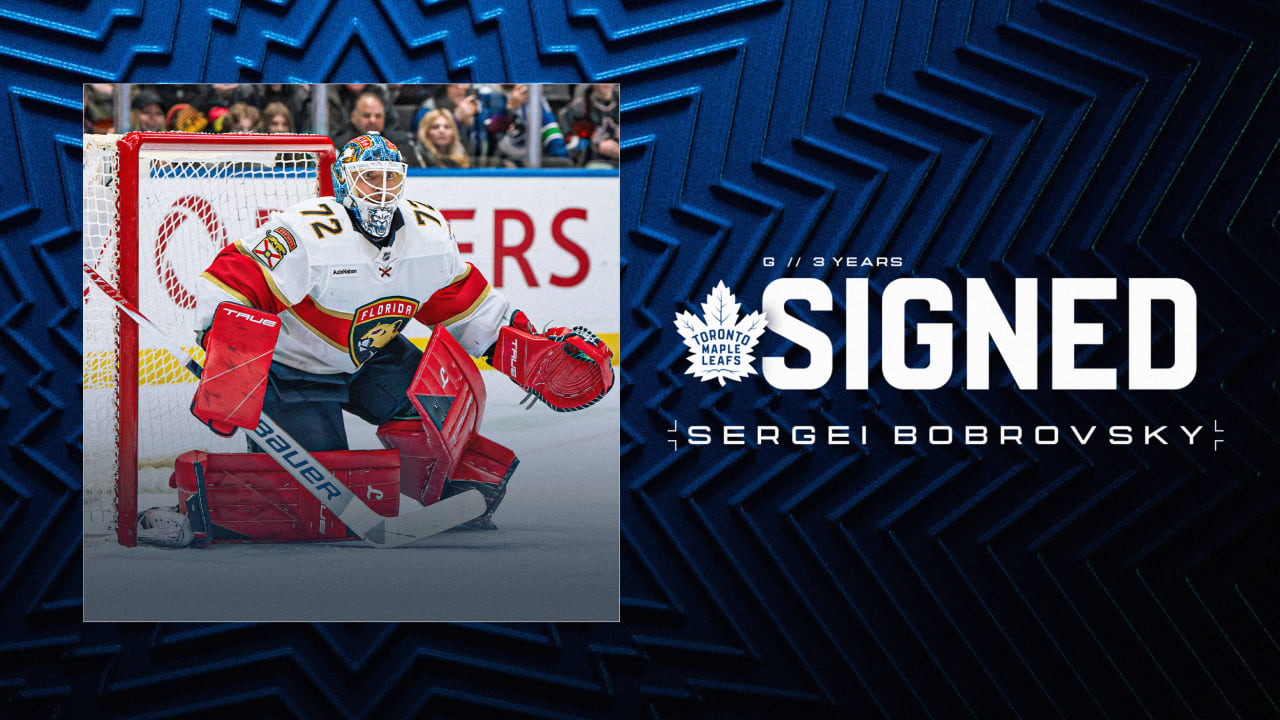 Maple Leafs Sign Goaltender Sergei Bobrovsky