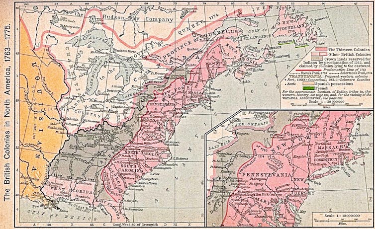 A colonial era map.