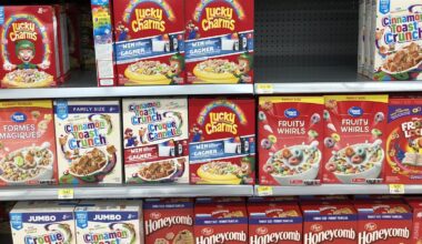 Children’s cereals promise breakfast fun and nutrition, but are still high in sugar