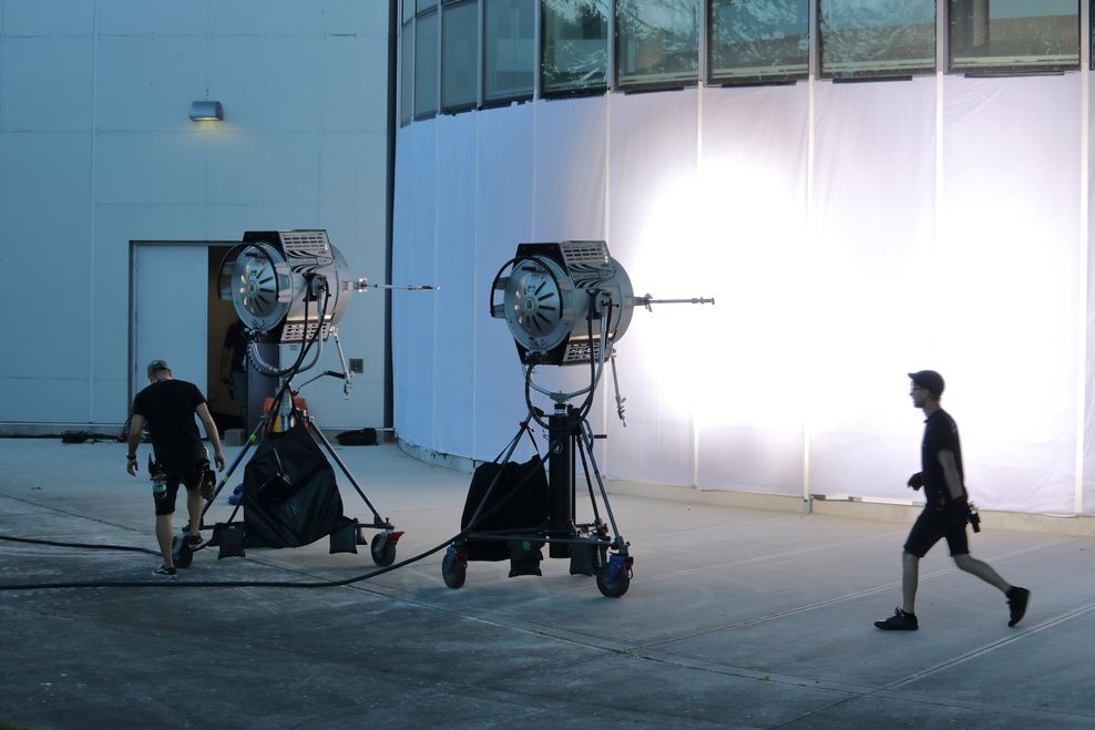 filming hollywood production