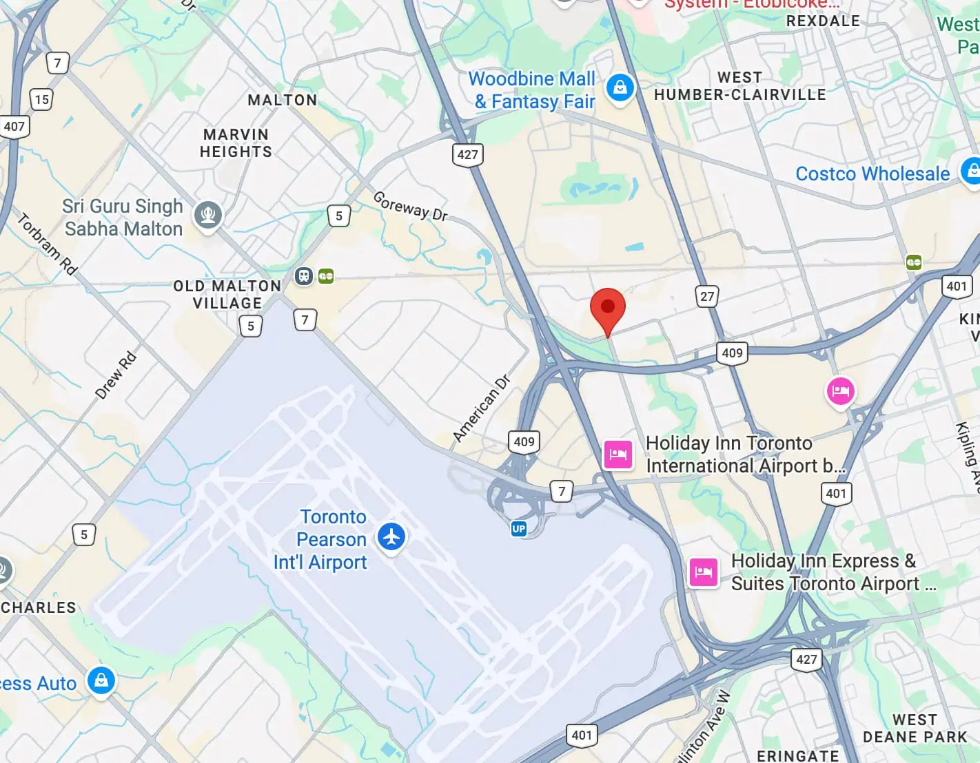 fire near toronto pearson airport