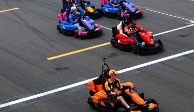 F1 drivers go viral after multiple LEGO cars beached during chaotic British GP parade