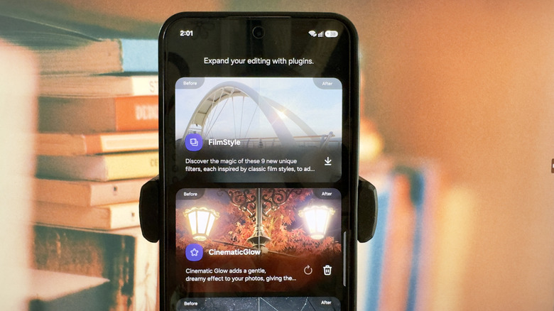 Samsung Galaxy phone showing Galaxy Enhance-X app