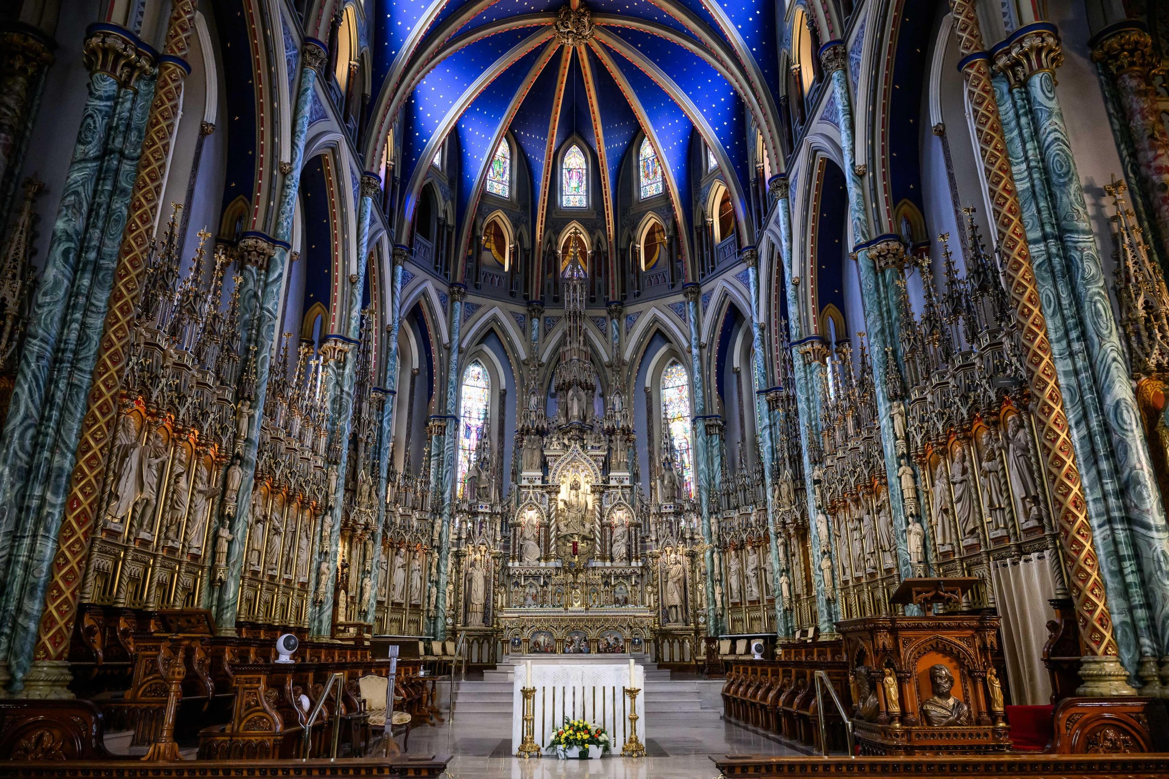 Notre-Dame Cathedral is in Ottawa, Canada, on September 10, 2025. (Photo by Domenico Cippitelli/NurPhoto via Getty Images)