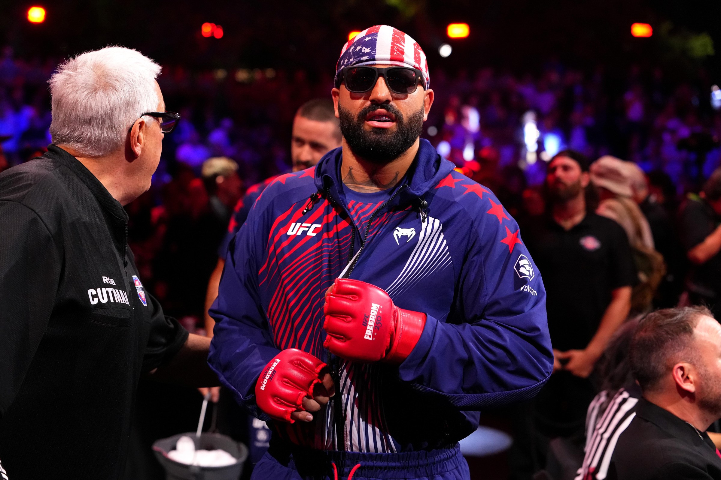 WASHINGTON, DC - JUNE 14: Josh Hokit walks to the Octagon in a heavyweight fight during the UFC Freedom 250 event on the South Lawn at the White House on June 14, 2026 in Washington, DC. (Photo by Jeff Bottari/Zuffa LLC)