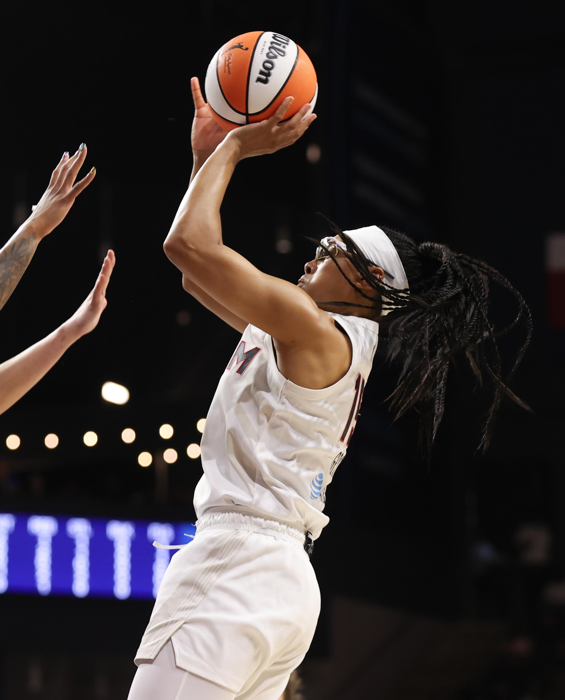 Allisha Gray finished fourth in MVP voting last year, but has been cold from distance this year. (Photo by Kenny Giarla)