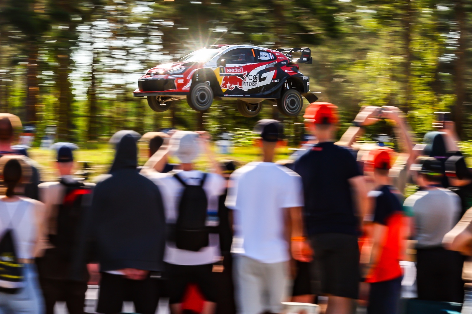 JYVASKYLA, FINLAND - JULY 30: Sébastien Ogier of France and Toyota Gazoo Racing WRT competes in his Toyota GR Yaris Rally1 during Rally Finland, Round 10 of the 2026 FIA World Rally Championship on July 30, 2026 in Jyvaskyla, Finland.