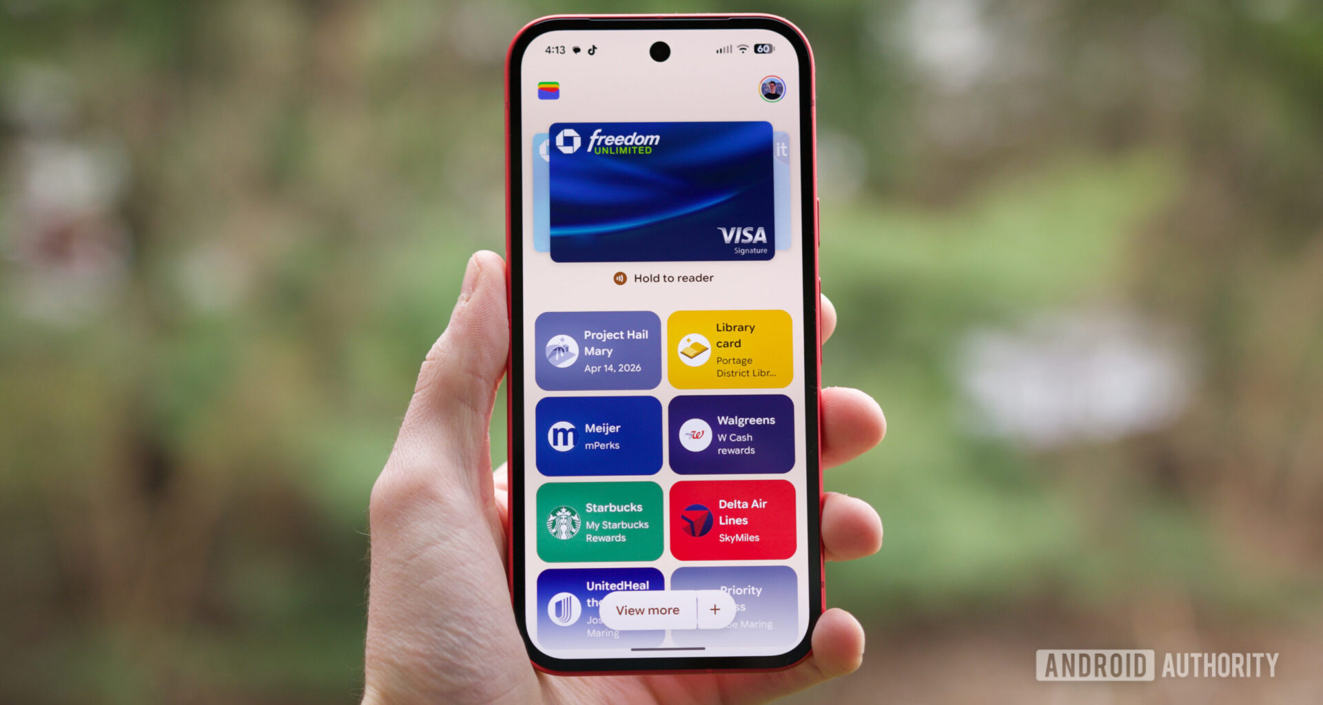 New Google Wallet UI running on a Pixel, as of April 2026.