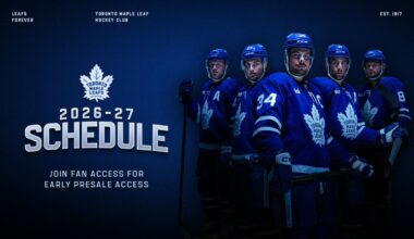 Maple Leafs Announce 2026-27 NHL Regular Season Schedule