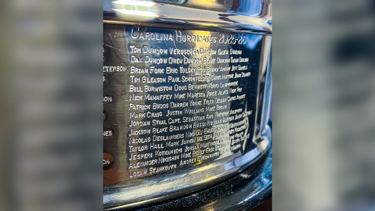 Hurricanes’ names engraved on Stanley Cup