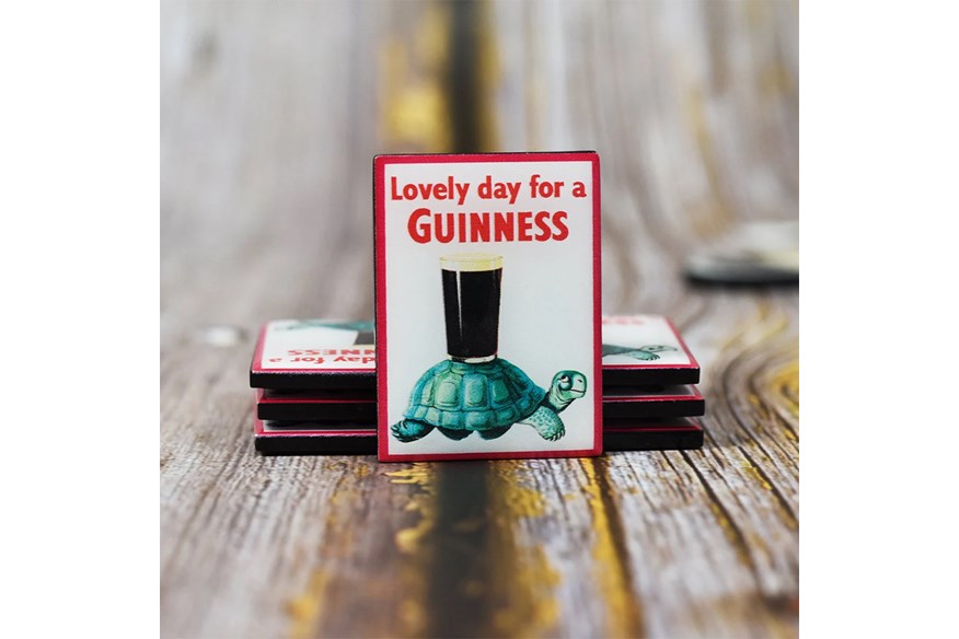 The iconic advertising poster has been turned into the perfect ball marker for Guinness fans.