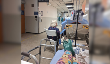 A photo inside Royal University Hospital in 2026, taken by Anne Fournier.
