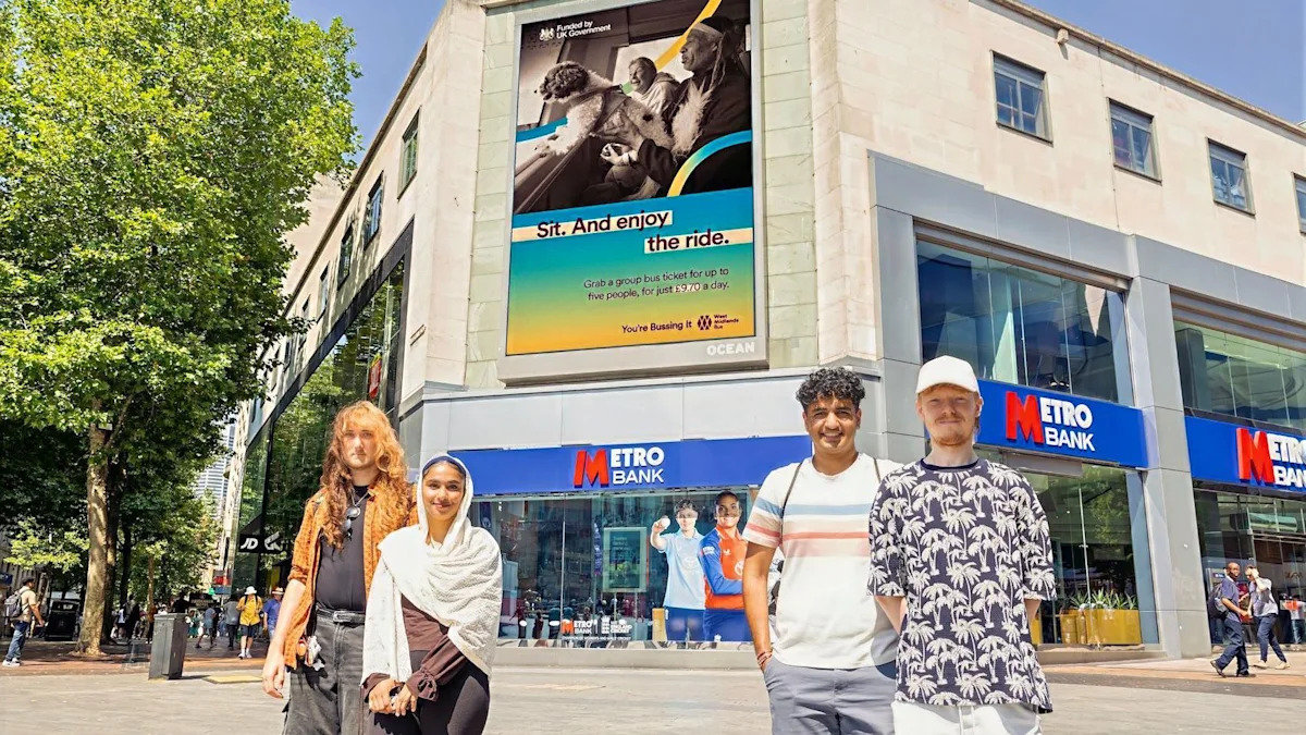 Students' photos used for bus ad campaign
