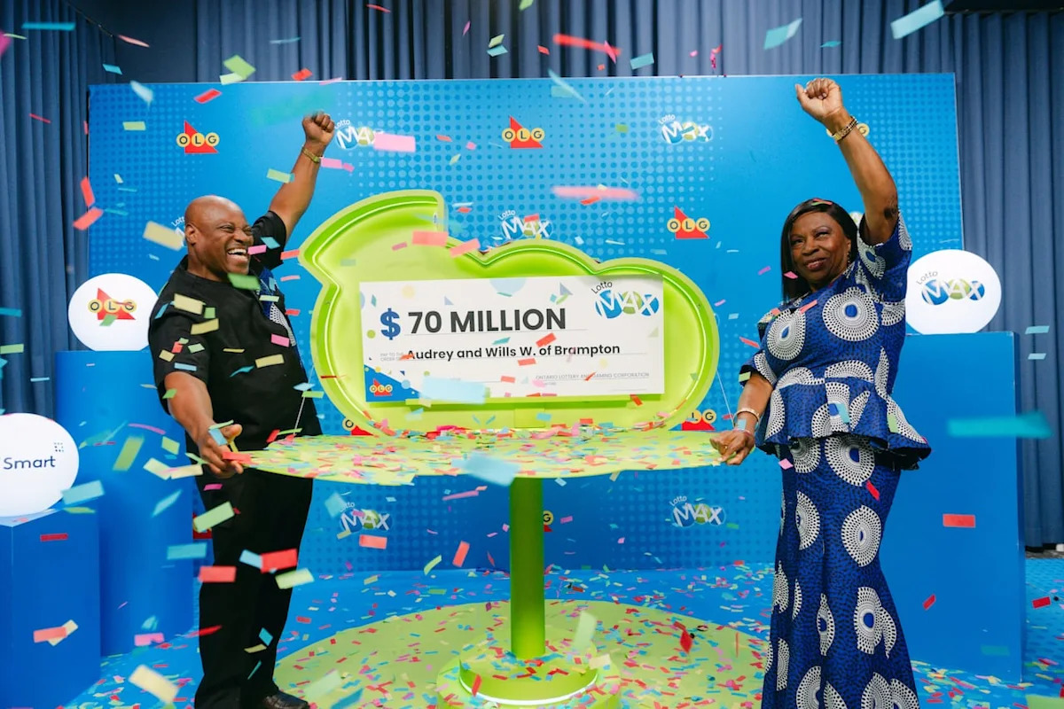 Newly retired Brampton couple wins $70M Lotto Max jackpot
