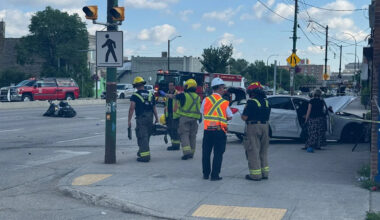 4 hospitalized after multi-vehicle crash on Main Street in Winnipeg's North End