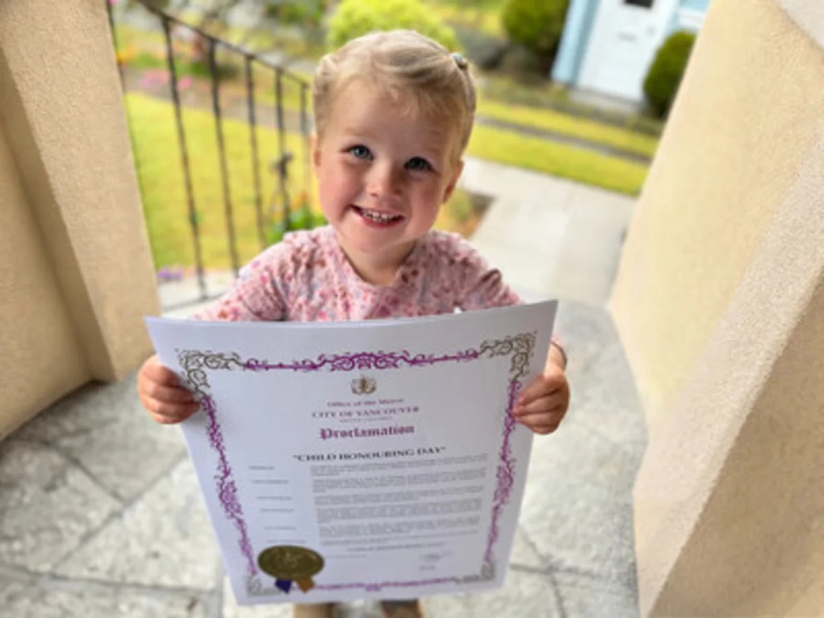 Toronto and Vancouver Proclaim July 8 Child Honouring Day