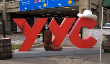 Stampede pancake breakfast for hungry travellers, staff at Calgary airport