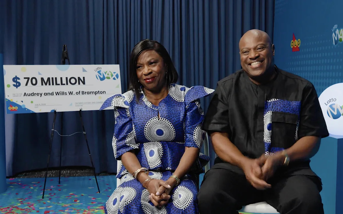 Brampton couple wins $70M Lotto Max jackpot with Mother’s Day gift