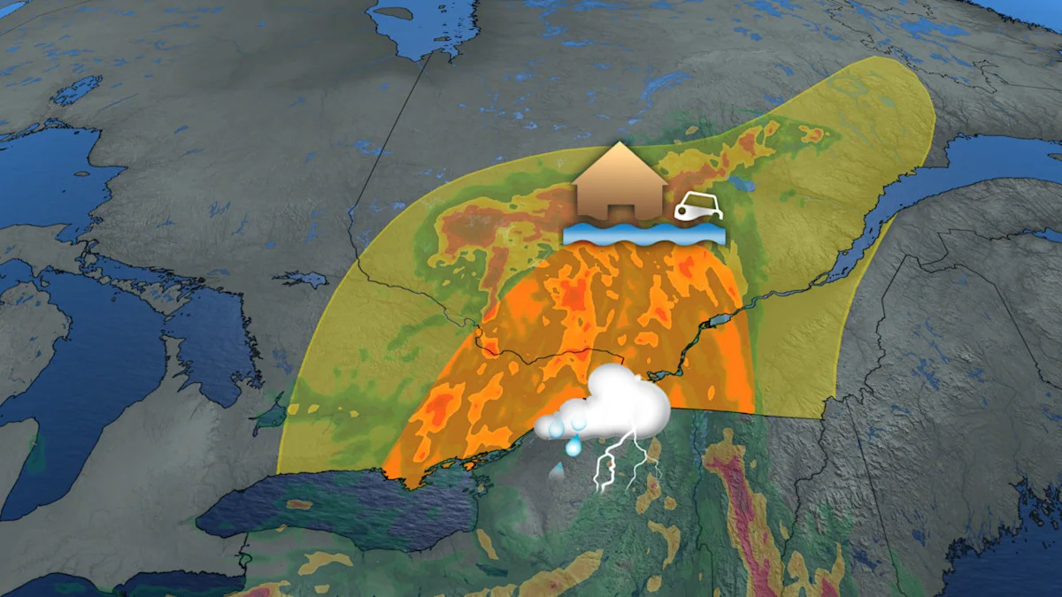 Severe storm, flood threat shifts into eastern Ontario, Montreal Tuesday