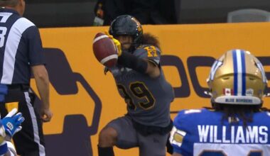 Lawler lands in-bounds to give Hamilton an early lead – TSN
