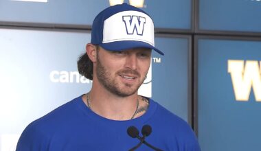 Brown to start for Blue Bombers with Collaros sidelined by injury – TSN