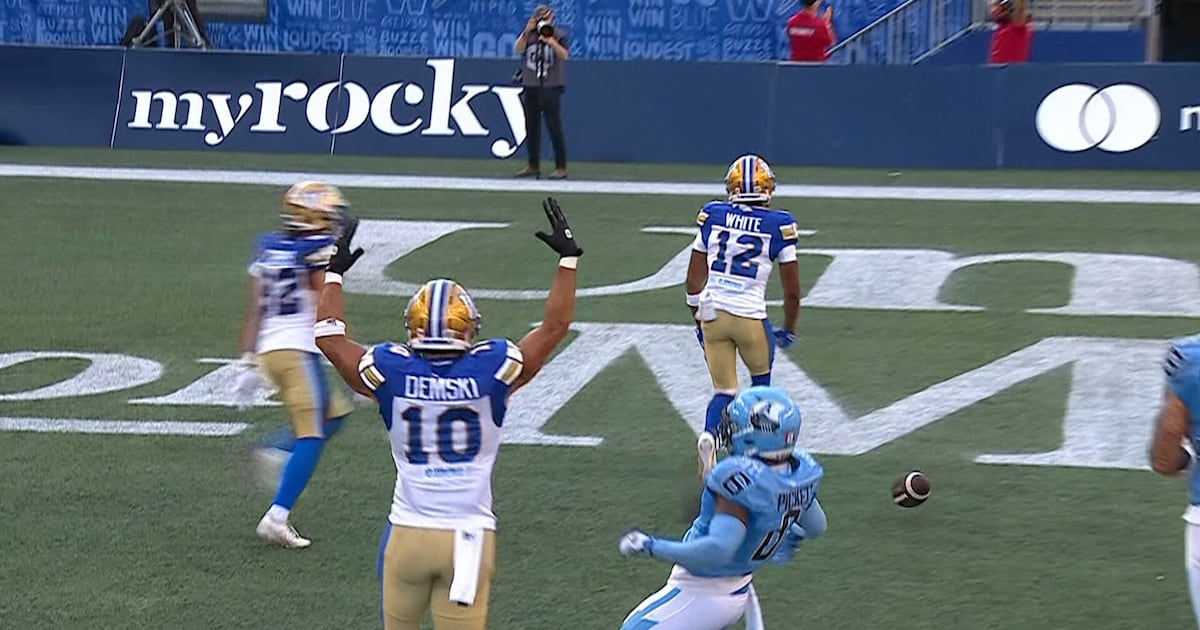 Tim White burns Argos for 35-yard touchdown to open the scoring for Bombers – TSN
