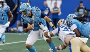 CFL: Argonauts 21, Blue Bombers 30 – TSN