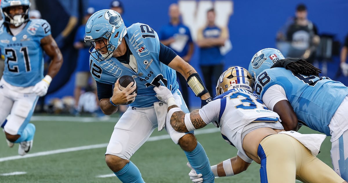 CFL: Argonauts 21, Blue Bombers 30 – TSN