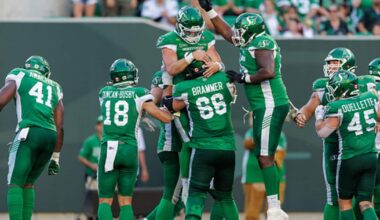 CFL: Tiger-Cats 7, Roughriders 38 – TSN