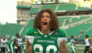 Schaffer-Baker amped after Riders win: 'We've got a whole lot of junkyard dogs out there' – TSN
