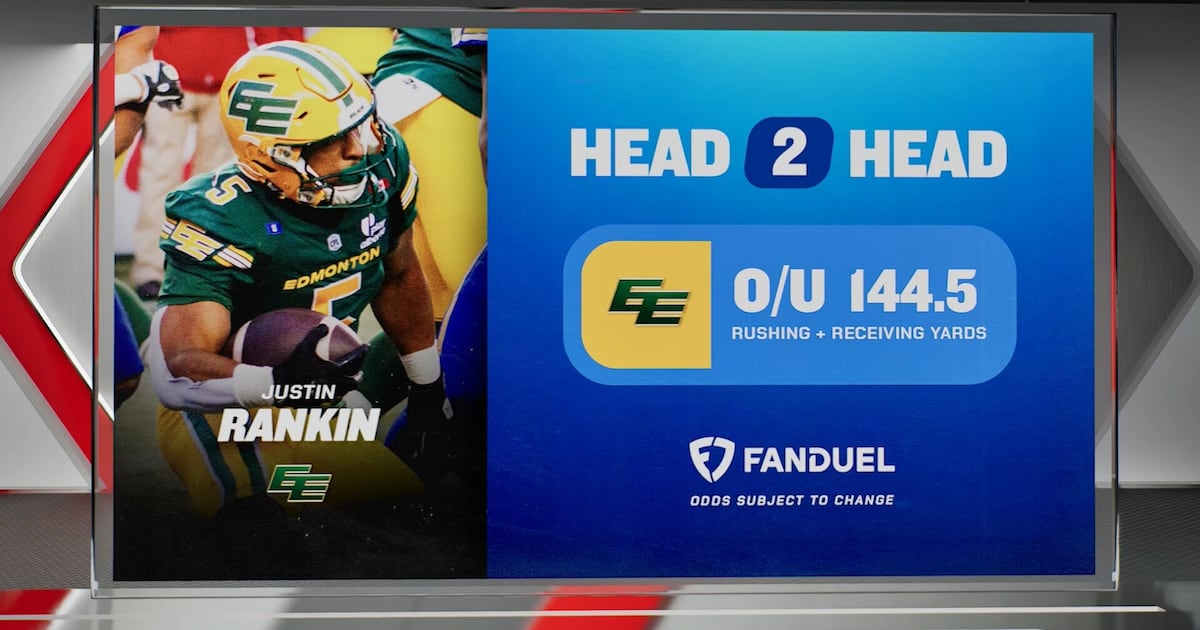 Head-2-Head: Over/Under on Justin Rankin's rushing and receiving yards – TSN