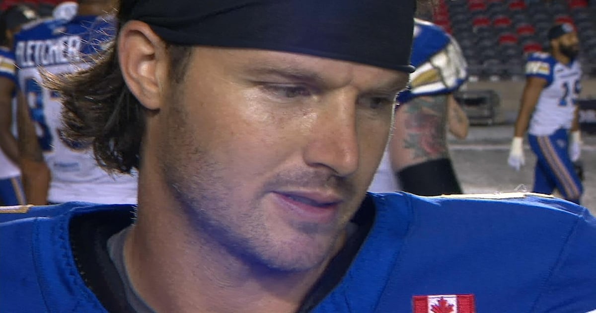 Brown happy with the Bombers' comeback win, but not pleased with his performance – TSN