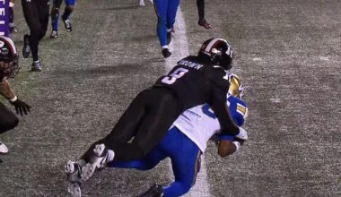 Bombers' Wilson just gets his feet down in the end zone to tie the game – TSN