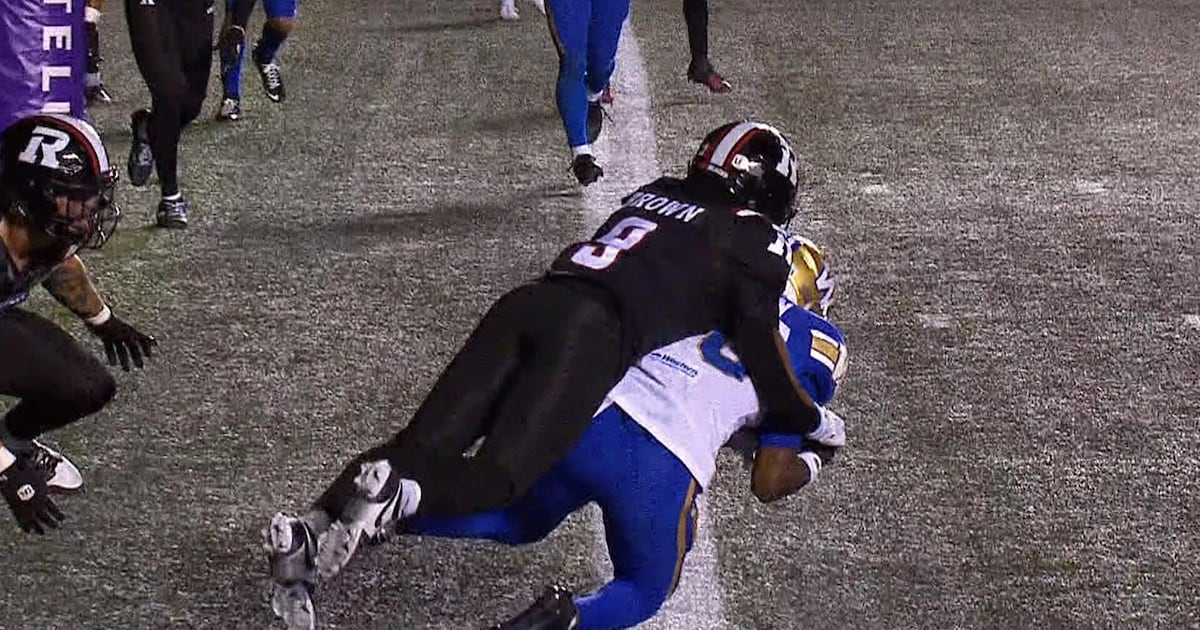 Bombers' Wilson just gets his feet down in the end zone to tie the game – TSN