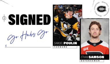 One-year contracts for Samuel Poulin and Ethan Samson