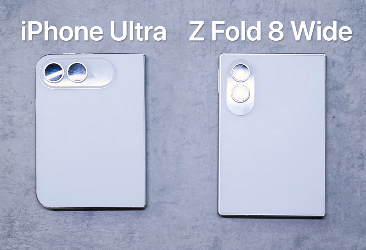 iPhone Ultra vs Galaxy Z Fold 8 dummy phone