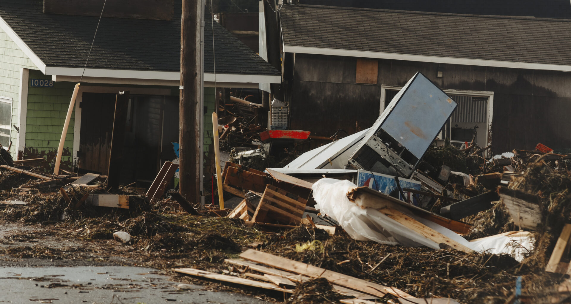 Damage along the coast of New Brunswick caused by Hurricane Fiona in 2022.