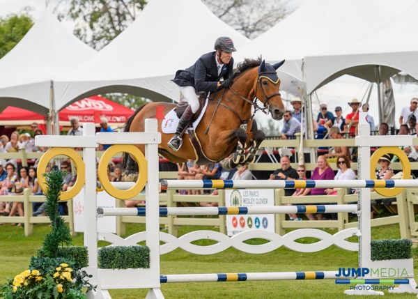 ten-time canadian olympian ian millar competing at the 2017 ottawa international horse show. photo courtesy of jump media.