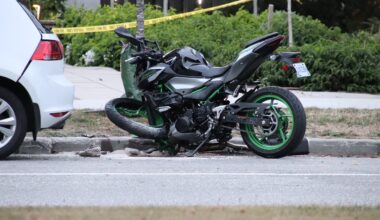 Motorcyclist collides with parked vehicle: VPD
